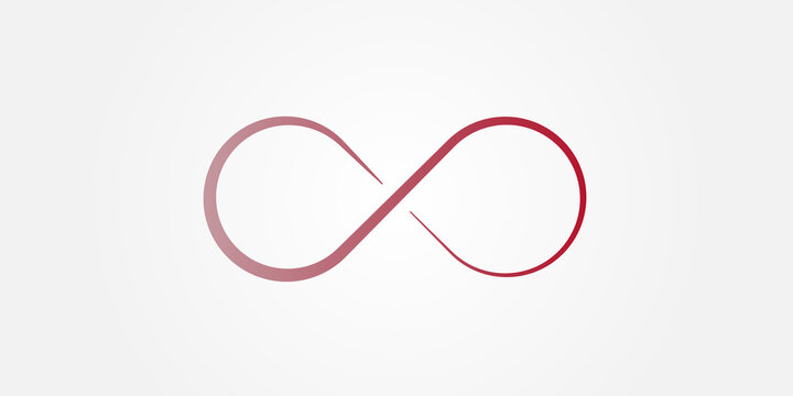 Red White Infinity Logo Symbol Vector Illustration Background