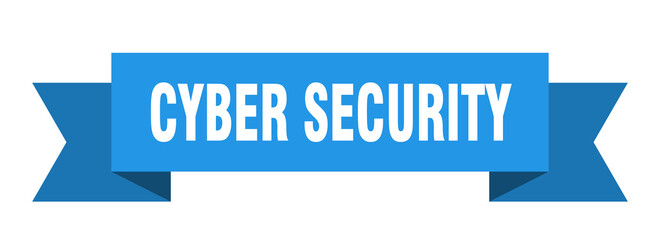 cyber security ribbon. cyber security paper band banner sign