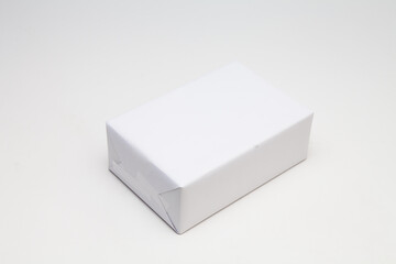 White box gift on white background