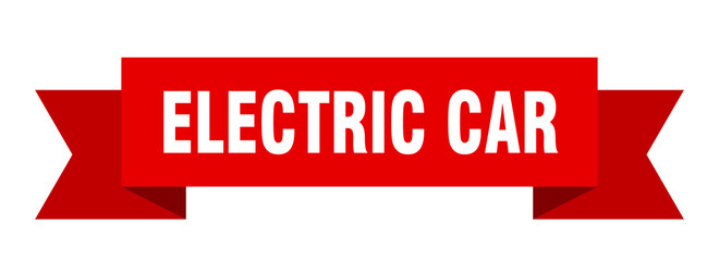 electric car ribbon. electric car paper band banner sign