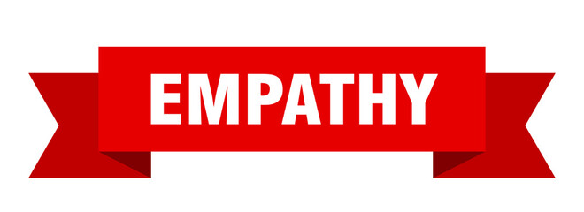 empathy ribbon. empathy paper band banner sign