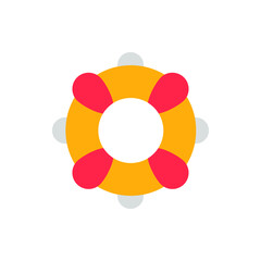 Obraz premium lifeguard icon vector illustration flat style. summer icon set.