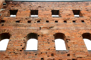 Porte palatine della città di torino,antica porta romana della città nel nord Italia.