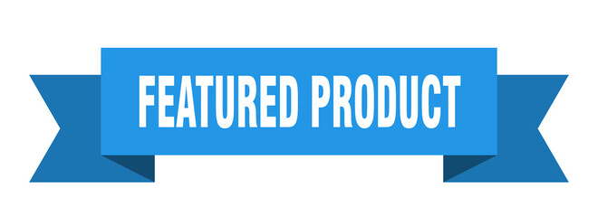 featured product ribbon. featured product paper band banner sign