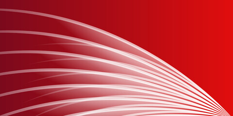 Abstract technology geometric red color shiny motion background. Modern concept of red white paper art style banner.