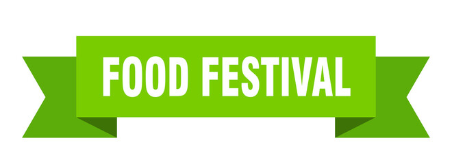 food festival ribbon. food festival paper band banner sign