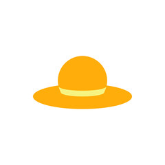 round hat icon vector illustration flat style. summer icon set.