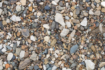 Photo of the texture of broken stone or rubble.