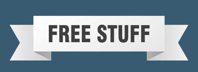 free stuff ribbon. free stuff paper band banner sign