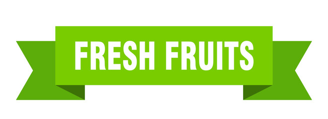 fresh fruits ribbon. fresh fruits paper band banner sign