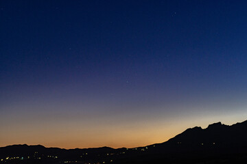 The djebel Zaghouan before the night