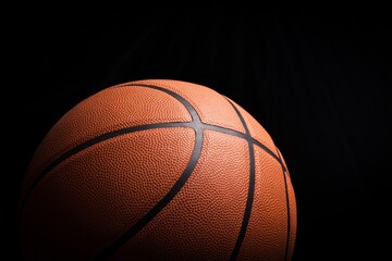 Basket Ball over Black Background
