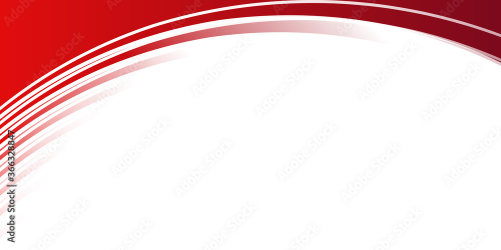 Wall mural modern abstract red white cruve wave lines polygonal vector presentation background