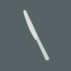 knife icon on gray background, vector illustration
