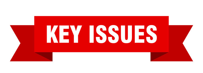 key issues ribbon. key issues paper band banner sign