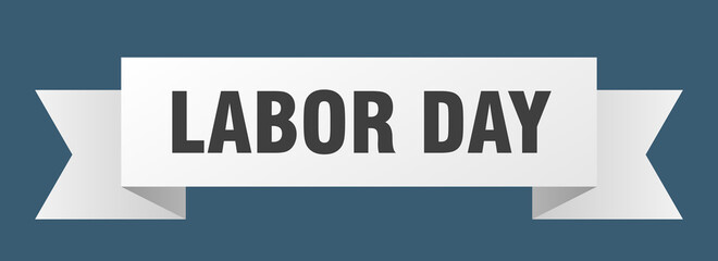 labor day ribbon. labor day paper band banner sign