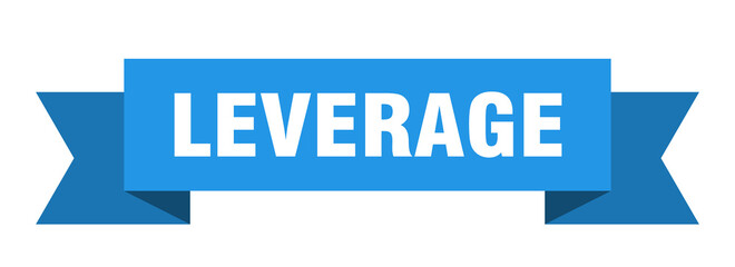 leverage ribbon. leverage paper band banner sign
