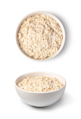 Bowl with prepared oatmeal