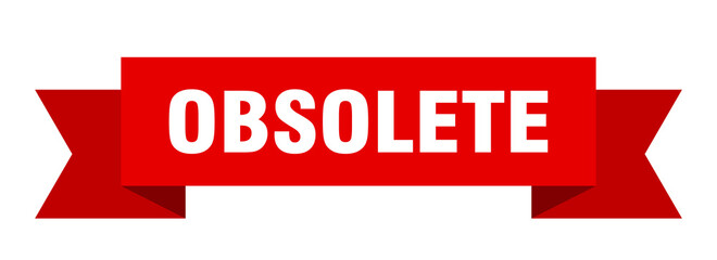 obsolete ribbon. obsolete paper band banner sign