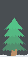 Obraz premium Christmas tree on a mild dark background on a silent night 