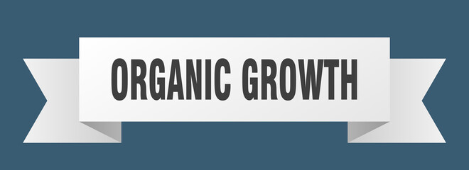 organic growth ribbon. organic growth paper band banner sign