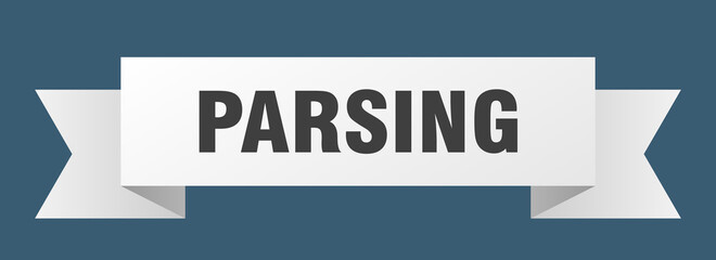 parsing ribbon. parsing paper band banner sign