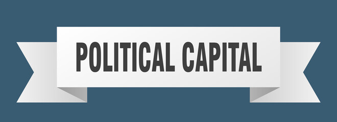 political capital ribbon. political capital paper band banner sign