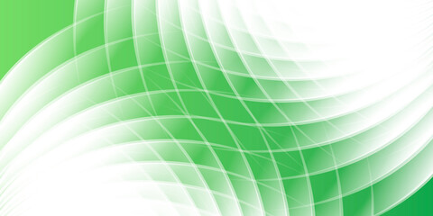 Abstract light green white curve wave lines presentation background