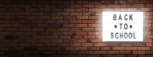 Fototapeta premium back to school leterboard text