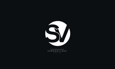 SV Letter Business Logo Design Alphabet Icon Vector Symbol