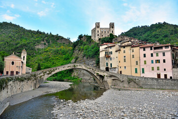 typical historic houses in Dolceacqua Italy