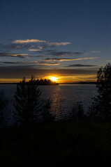 Fototapeta na wymiar Sunset Over Astotin Lake