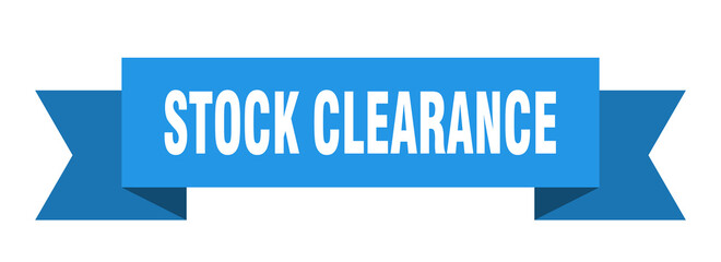 stock clearance ribbon. stock clearance paper band banner sign