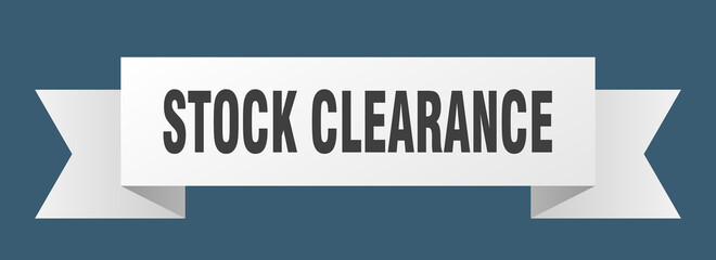 stock clearance ribbon. stock clearance paper band banner sign