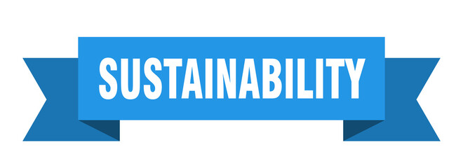 sustainability ribbon. sustainability paper band banner sign