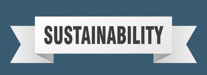 sustainability ribbon. sustainability paper band banner sign