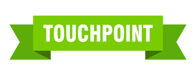 touchpoint ribbon. touchpoint paper band banner sign