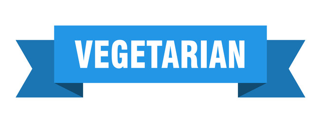 vegetarian ribbon. vegetarian paper band banner sign