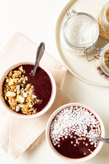 açai bowl with muesli and granola