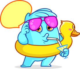 Funny Bubble gum character 