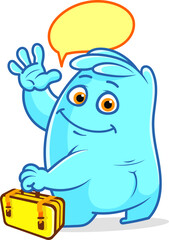 Funny Bubble gum character 