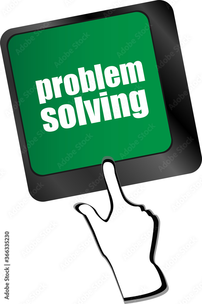 Aufkleber problem solving button on computer keyboard key