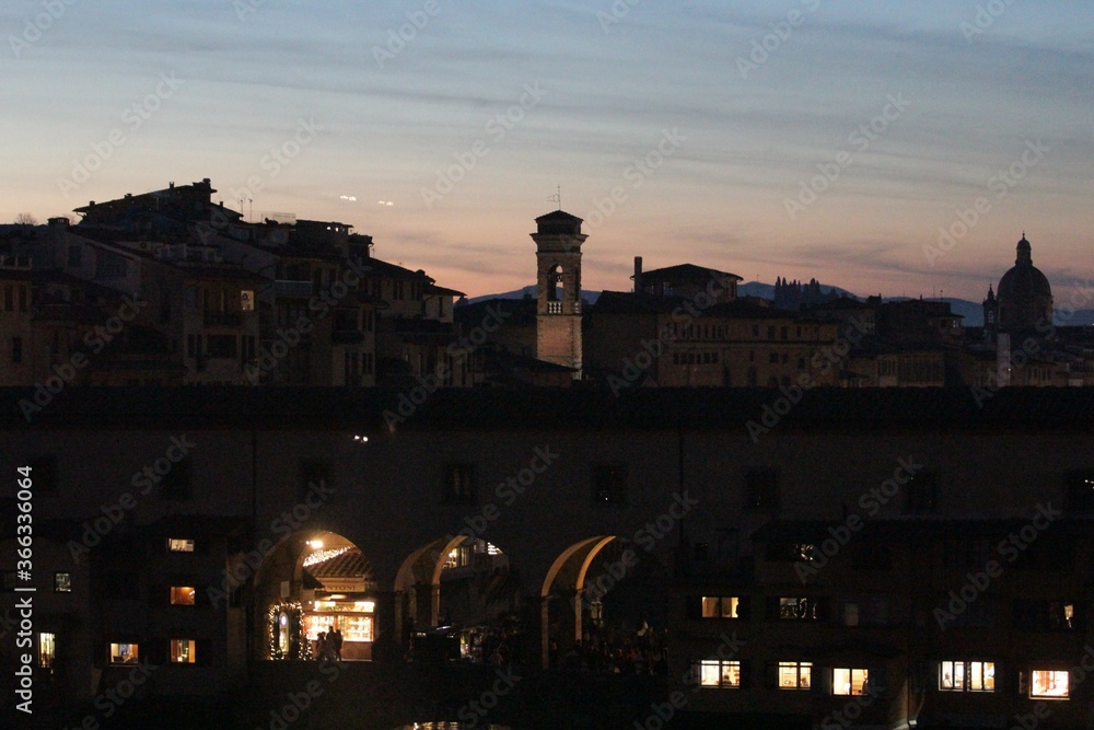 Poster florence at dusk