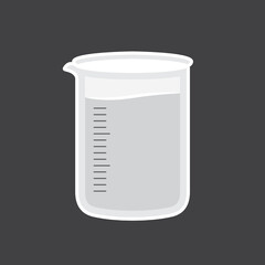 Science Beaker, Flask Bubbles Icon Vector Illustration Background
