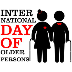 International day of older persons concept. vector illustration.