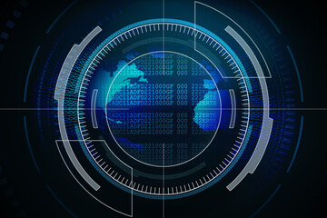 2d illustration world map abstract background
