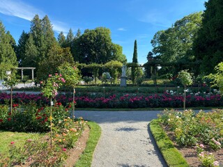 Italian Rose Garden or Italienscher Rosengarten (Flower Island Mainau on the Lake Constance or Die...