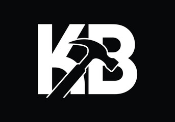 Initial Monogram Letter K B Logo Design Vector Template. K B Letter Logo Design
