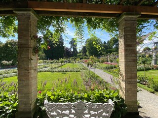 Italian Rose Garden or Italienscher Rosengarten (Flower Island Mainau on the Lake Constance or Die...