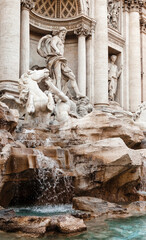 Fototapeta na wymiar Trevi Fountain in Rome, Italy